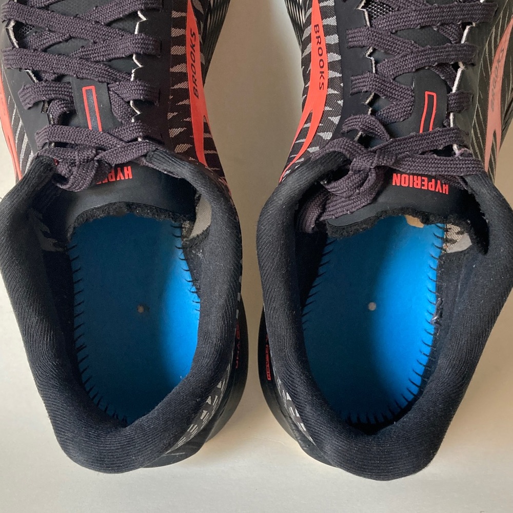 Brooks Hyperion Tempo Black Coral Purple Sneakers 11.5 No Insoles - Picture 15 of 16